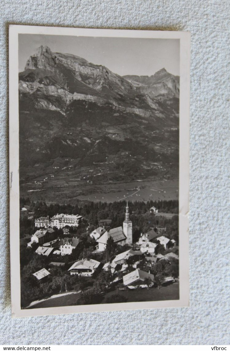 Cpsm 1951, Combloux et les aiguilles de Warrens, haute Savoie 74