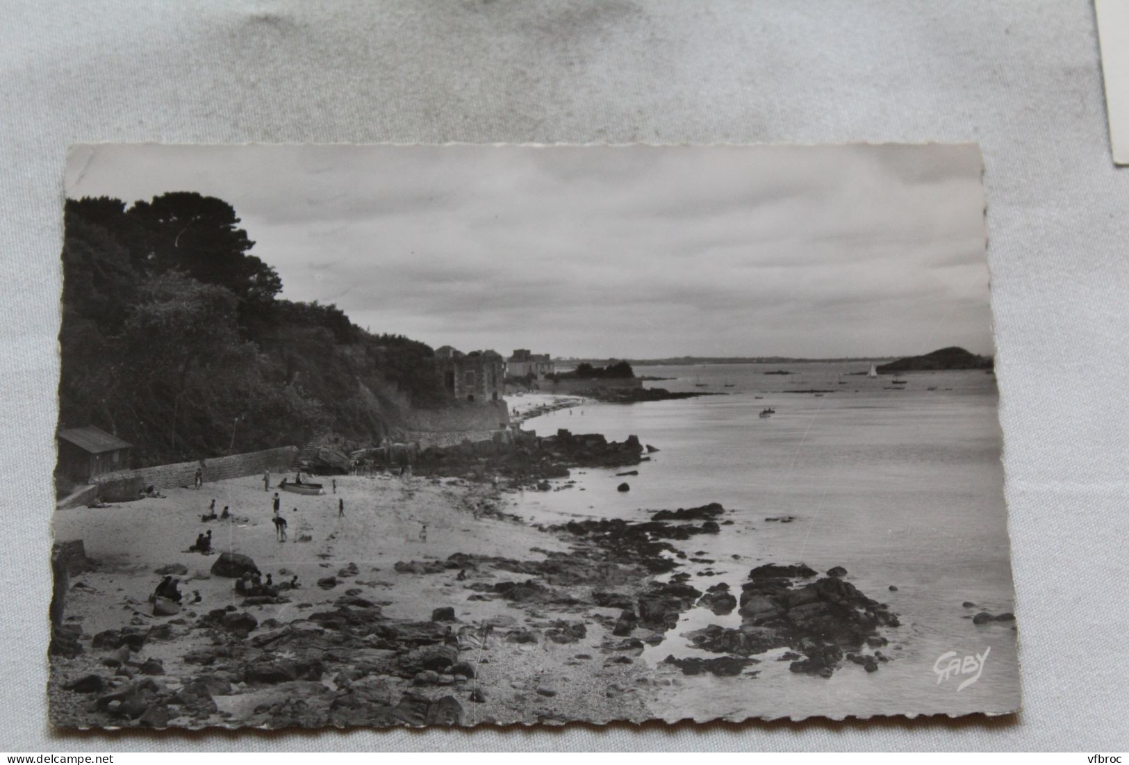 Cpsm 1952, Carantec, grève de Porspol, Finistère 29