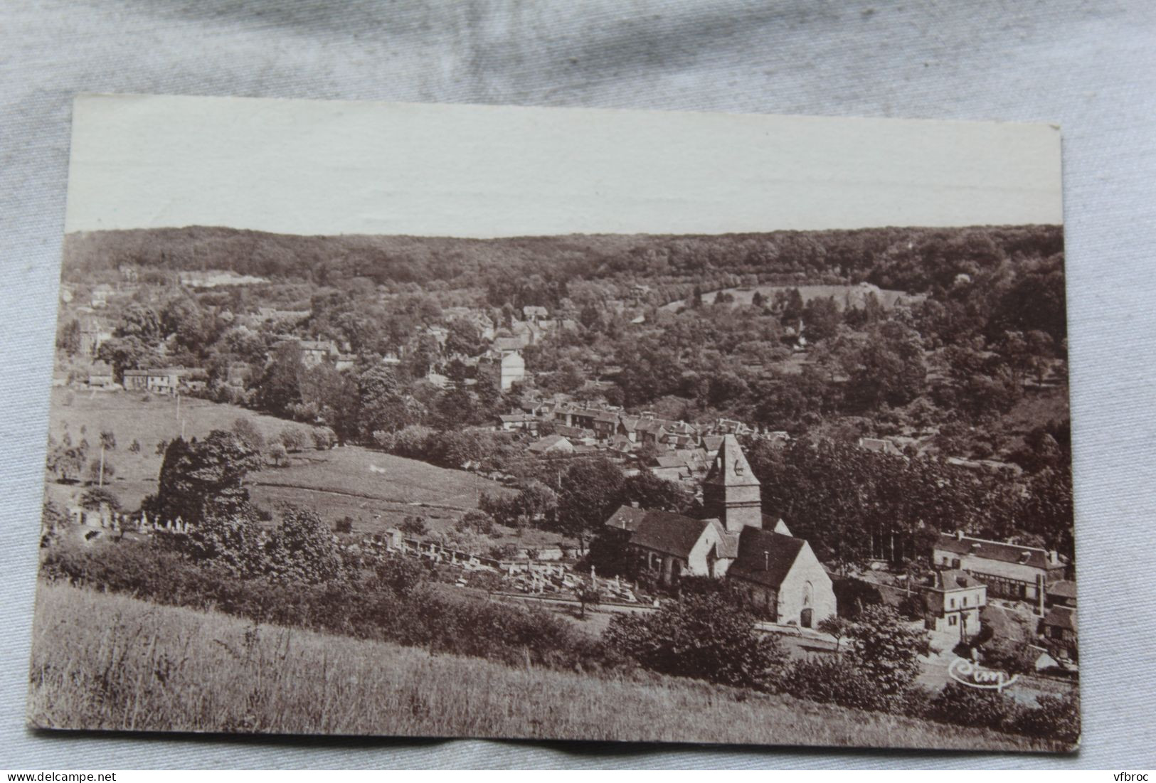 Cpsm 1954, Lyons la Forêt, vue générale, Eure 27