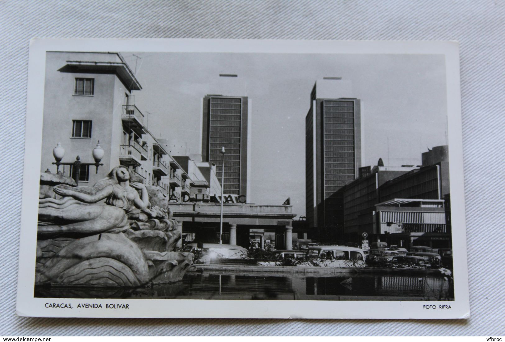 Cpsm 1955, Caracas, avenida Bolivar, Venezuela