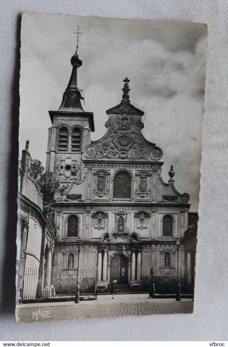 Cpsm 1955, le Cateau, l'église, Nord 59