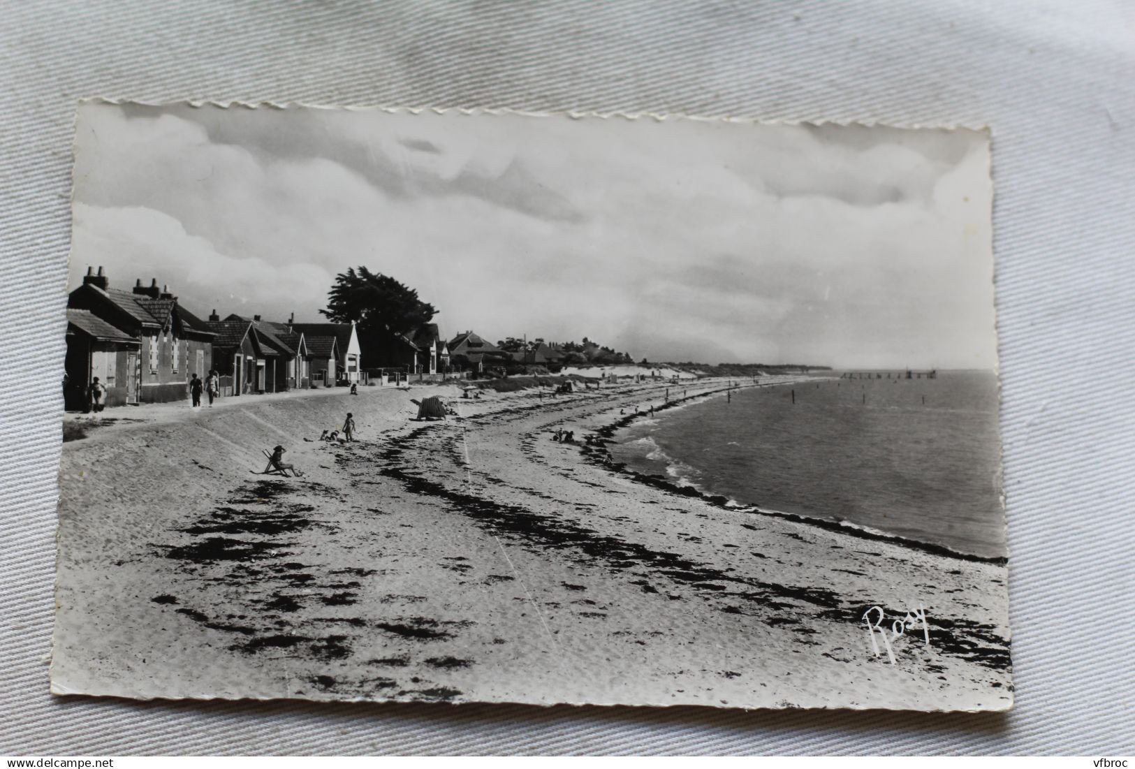 Cpsm 1959, les Moutiers en Retz, la plage et les villas, Loire Atlantique 44