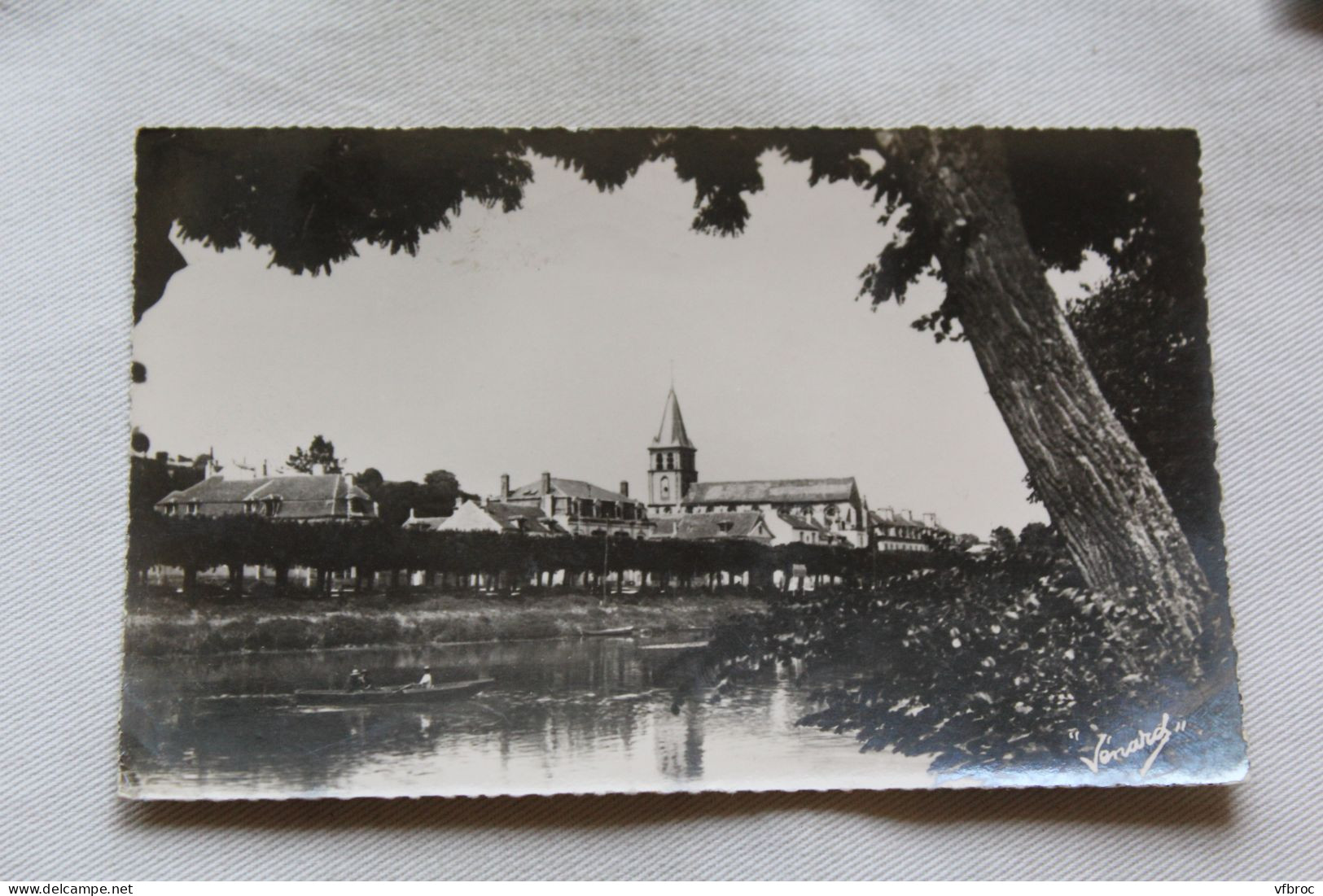 Cpsm 1960, Andresy, vue prise de l'ile, Yvelines 78