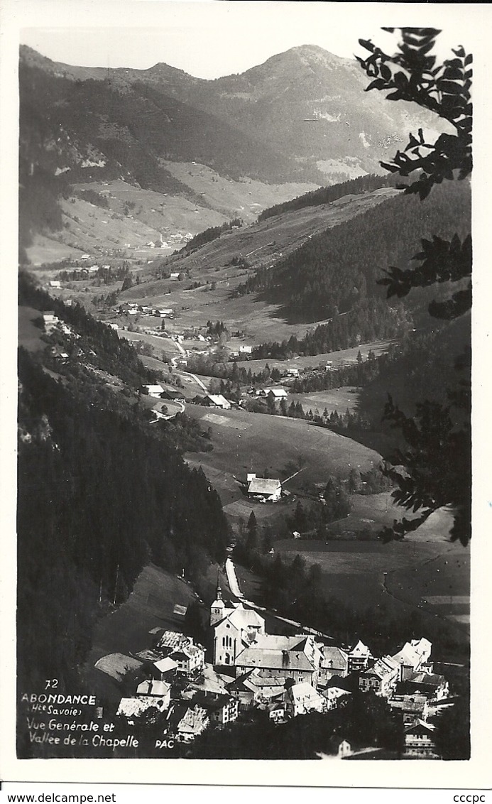 CPSM Abondance vue générale et vallée de la Chapelle