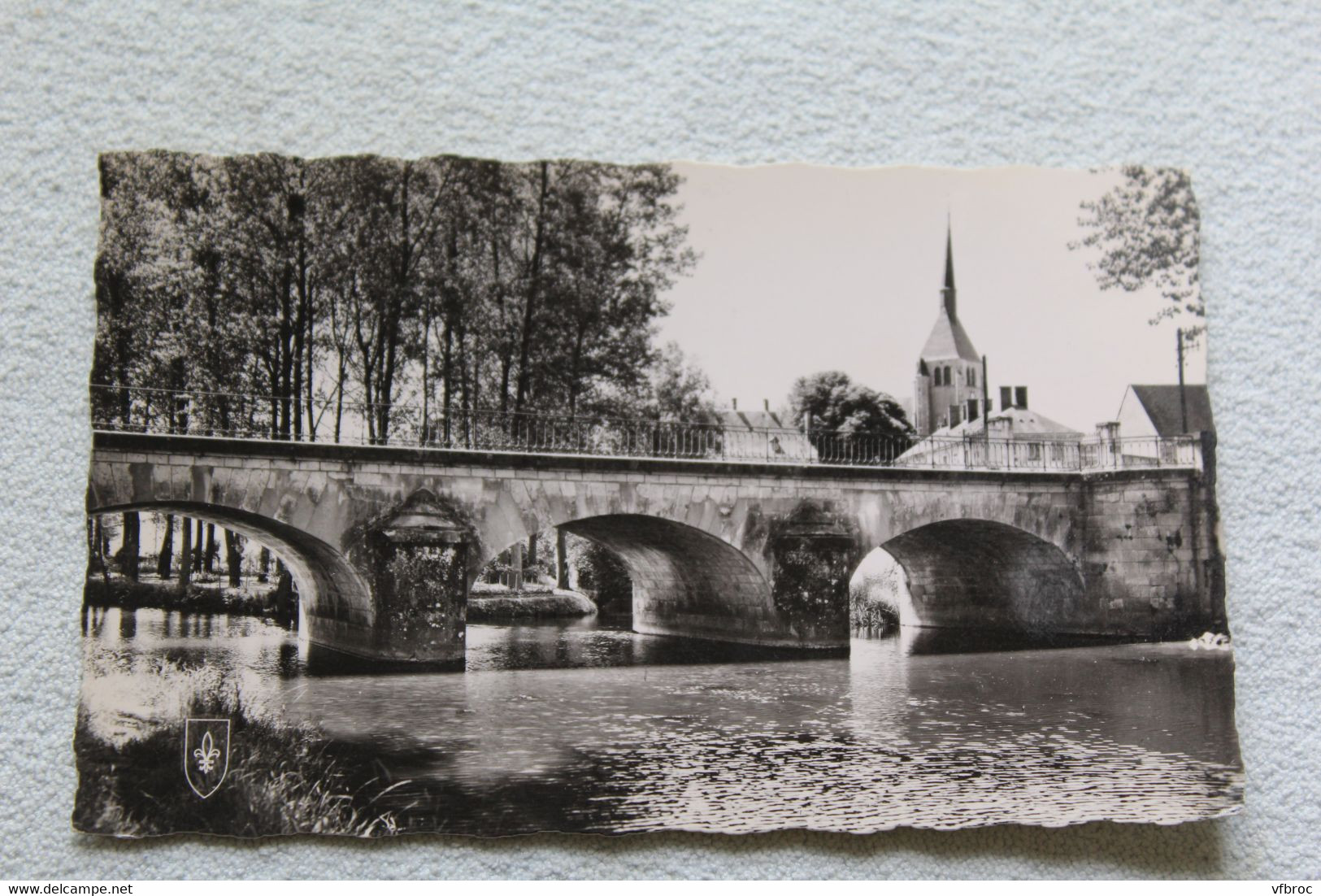 Cpsm, Argent sur Sauldre, le pont sur la Sauldre, Cher 18