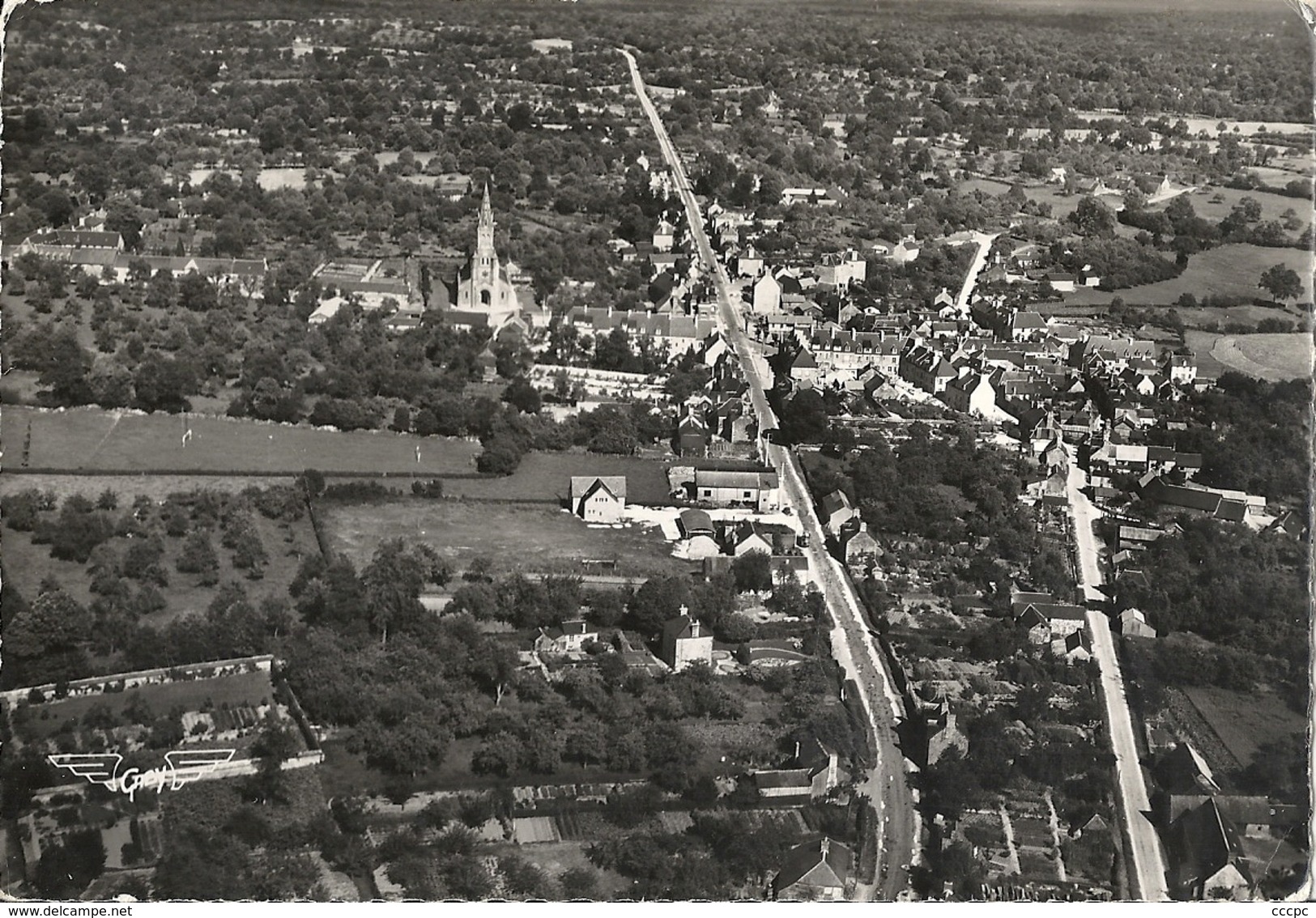 CPSM Barenton vue générale aérienne