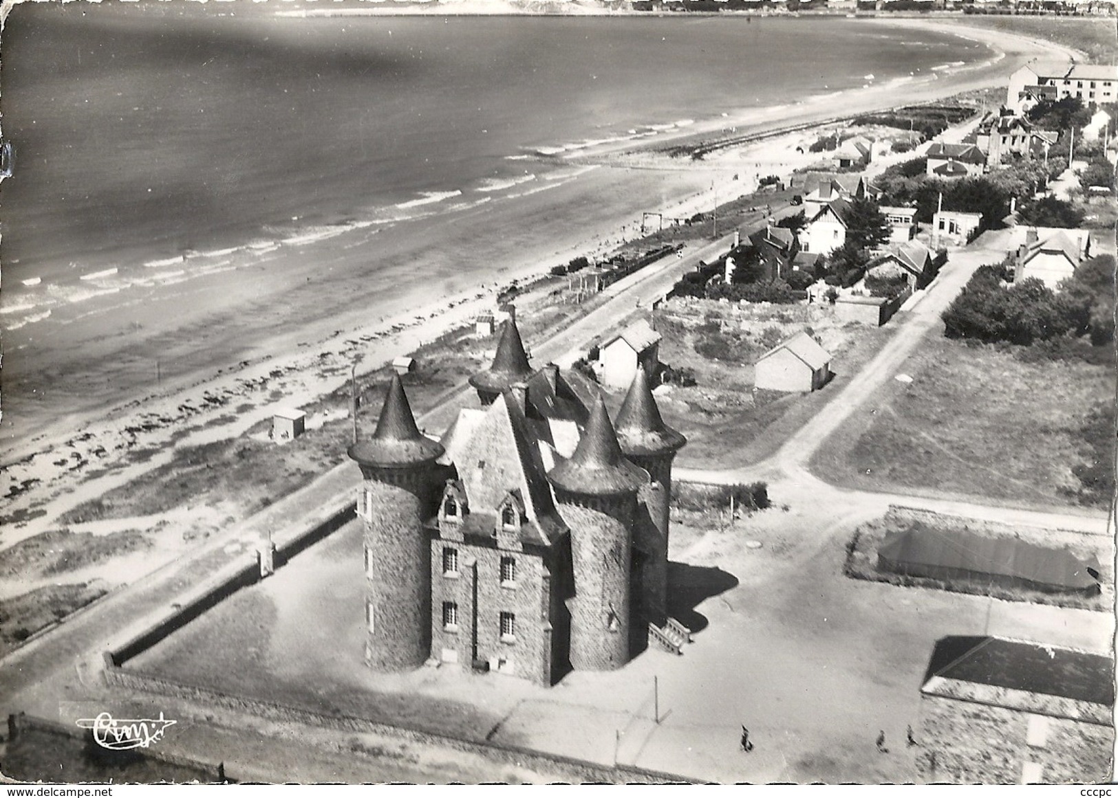 CPSM Barneville-sur-Mer vue générale aérienne