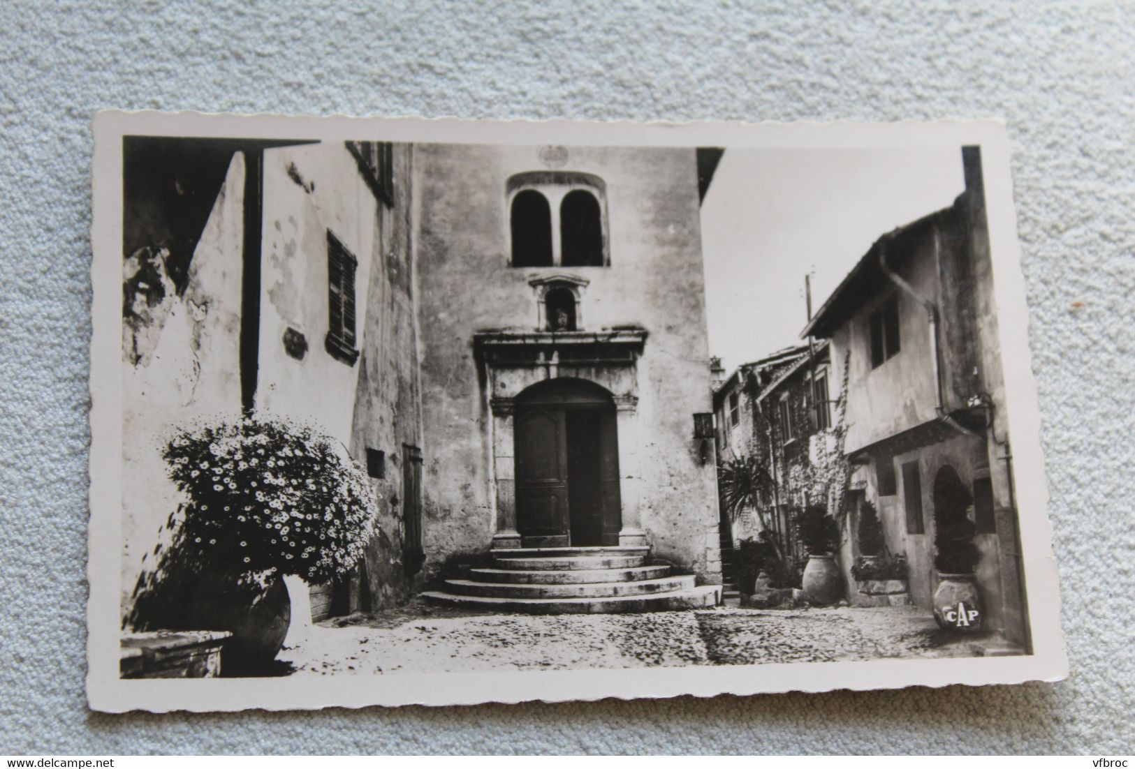 Cpsm, Cagnes sur mer, l'église du château, Alpes maritimes 06