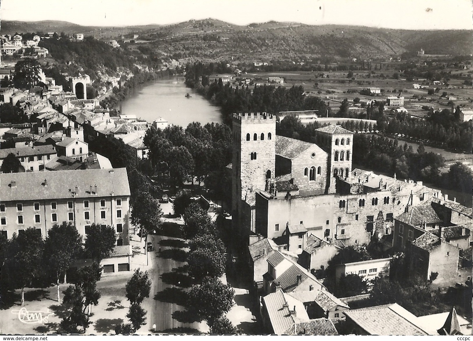 CPSM Cahors vue aérienne