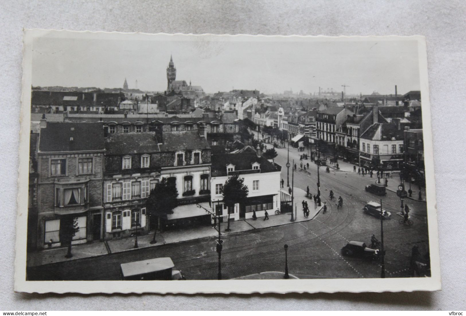 Cpsm, Calais, rond point des quatre boulevards, Pas de Calais 62