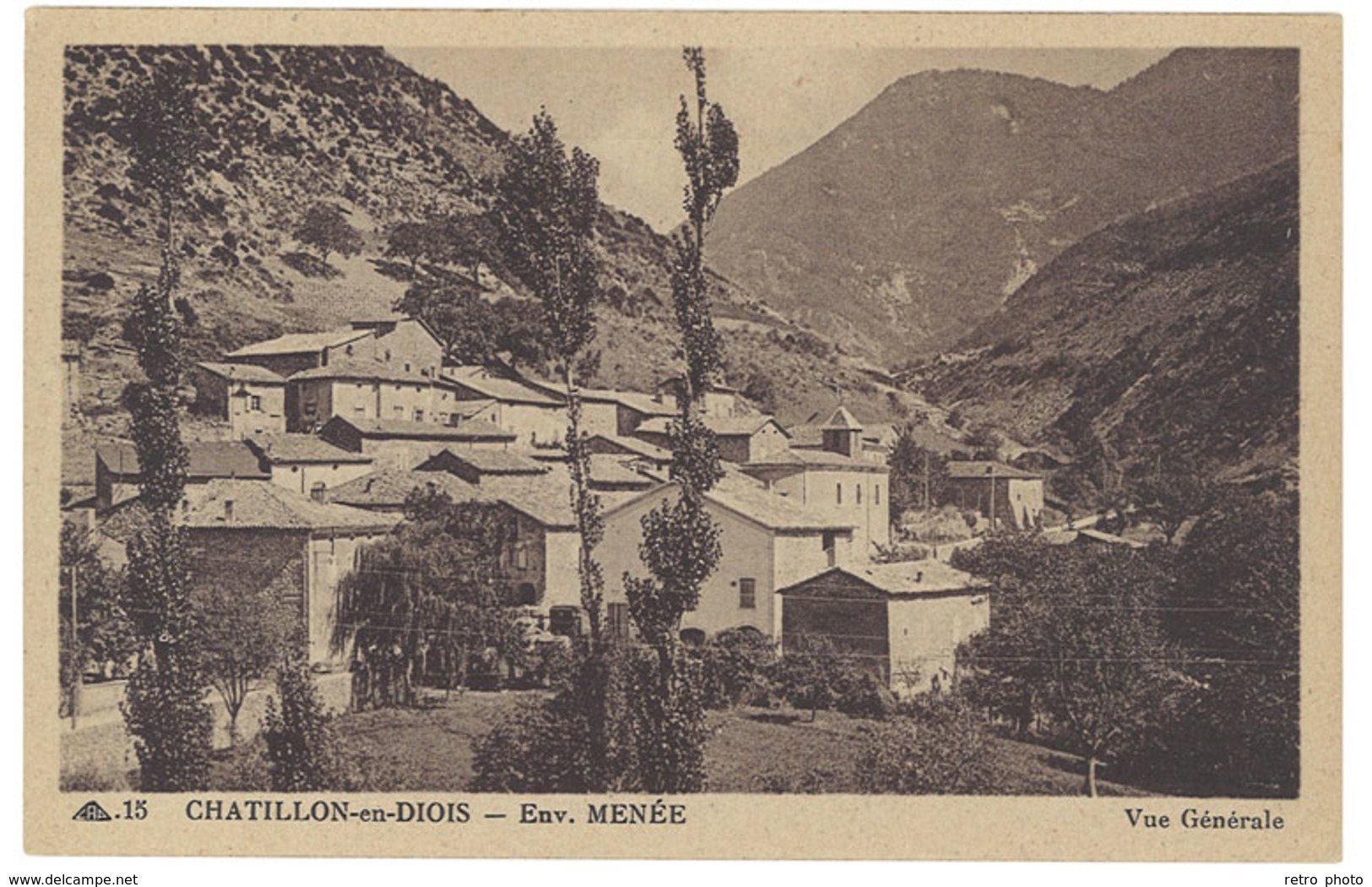 Cpsm Châtillon en Diois - Env. Menée - Vue générale