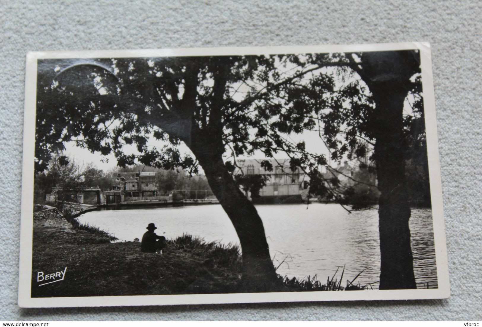 Cpsm, Chatres sur Cher, paysage sur le Cher, Loir et Cher 41