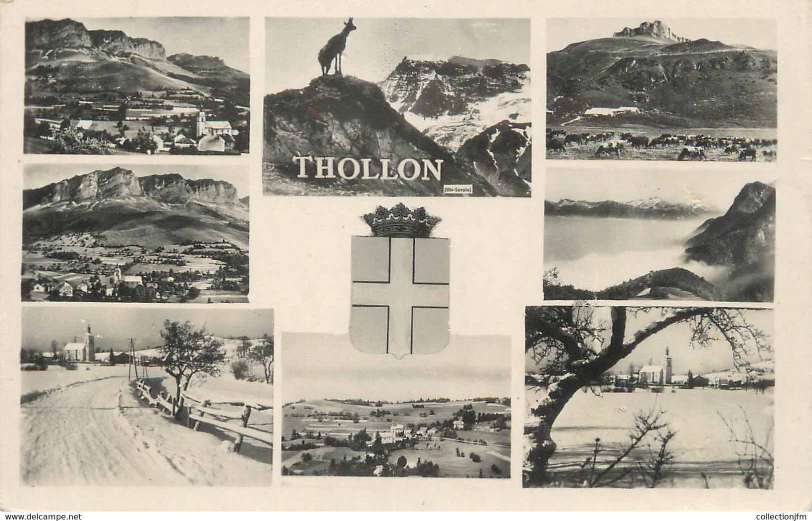 .CPSM  FRANCE 74 "Thollon, Vues de Thollon"