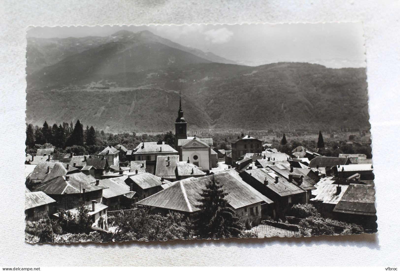 Cpsm, Gresy sur Isère, vue générale et le grand Arc, Isère 38