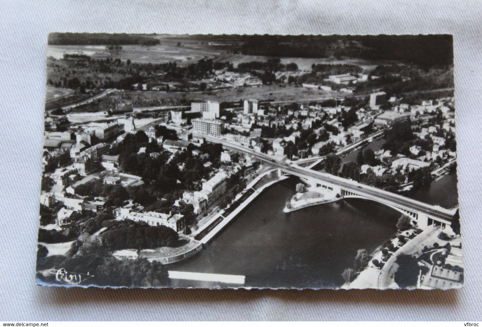 Cpsm, Joinville e Pont, pont de Joinville et l'hippodrome de Vincennes, vue générale, Val de Marne 94