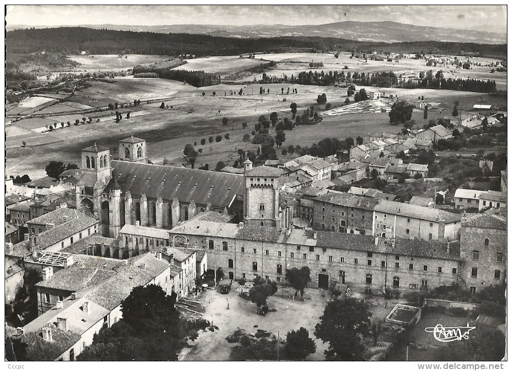 CPSM La Chaise Dieu vue aérienne Place de l'Echo