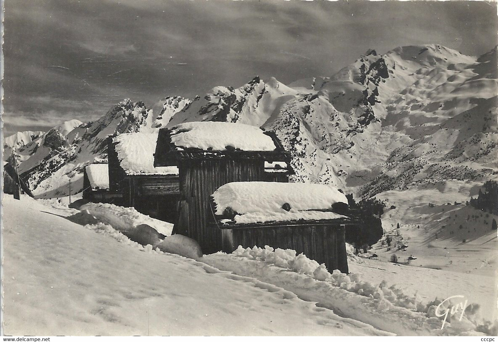 CPSM La Clusaz Maisons savoyardes sous la neige