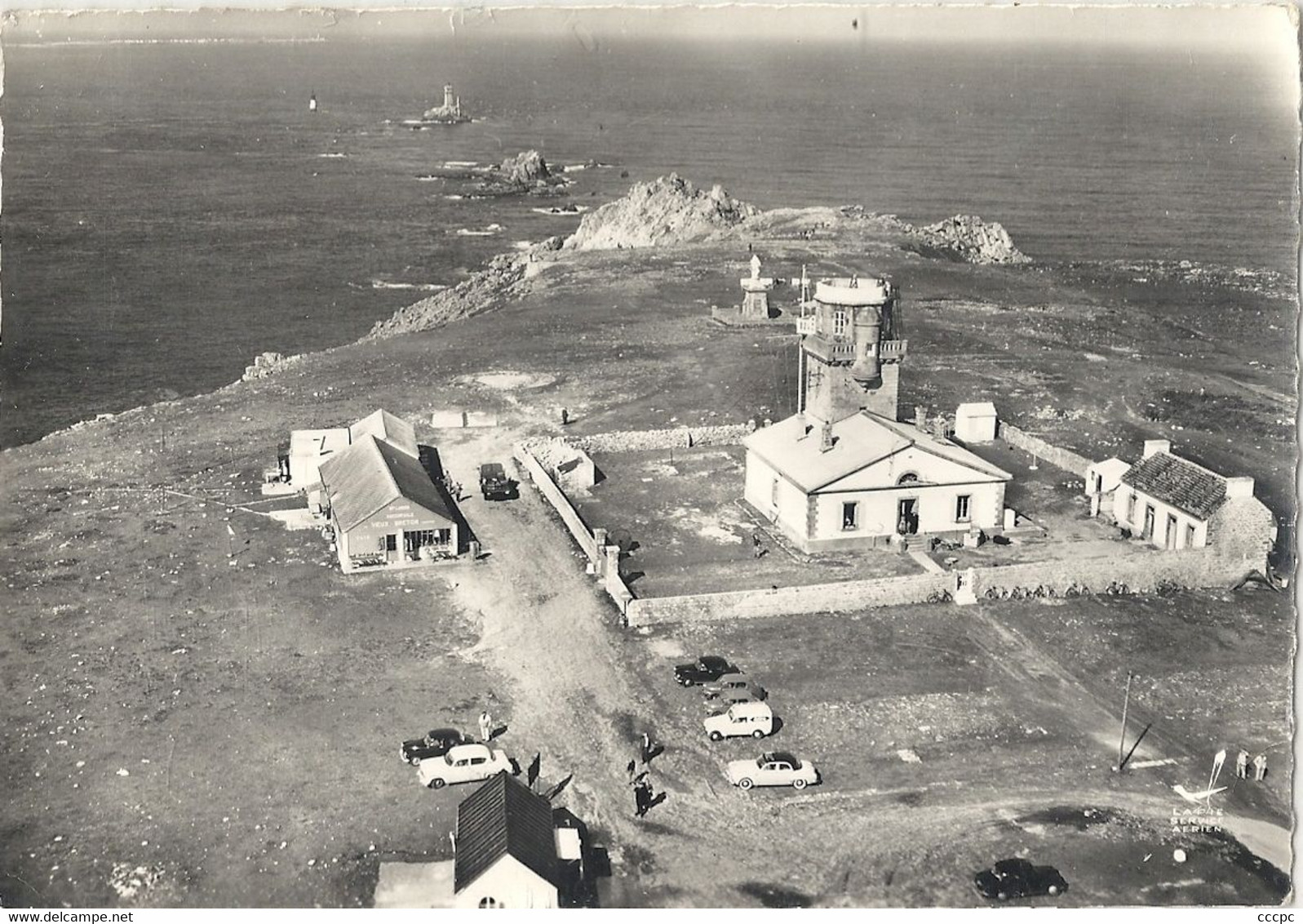 CPSM La Pointe du Raz Le Sémaphore vue aérienne