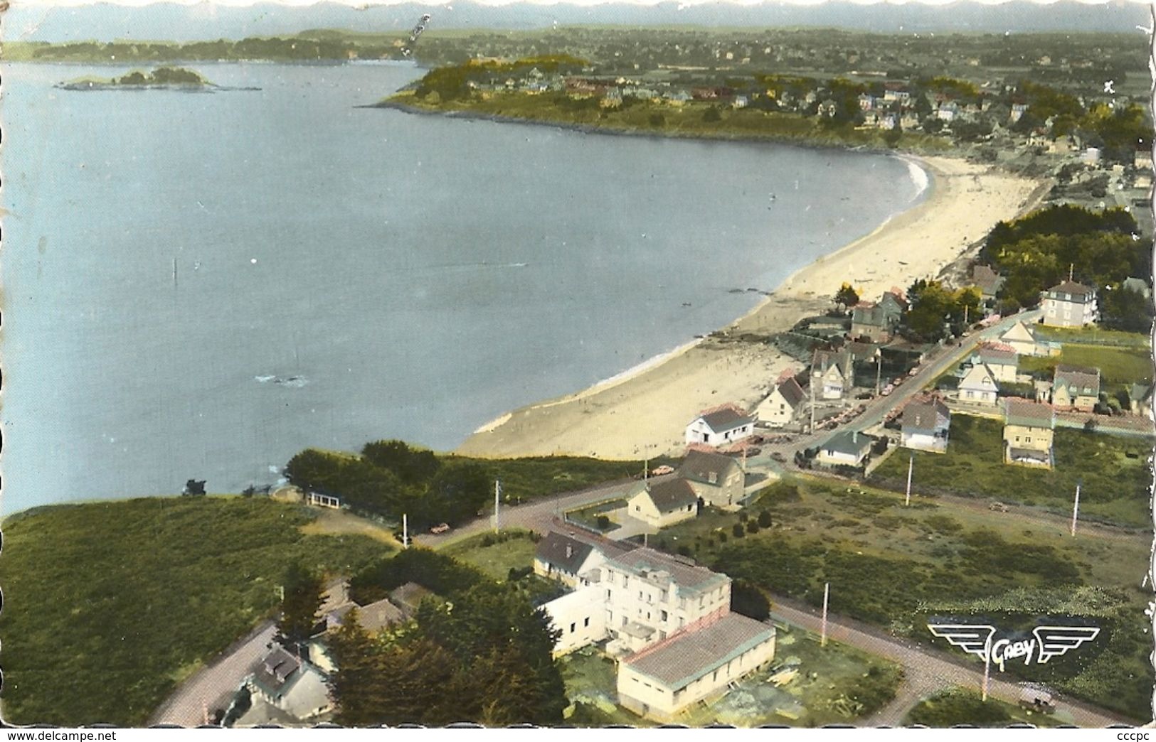 CPSM Lancieux vue aérienne La Grande Plage