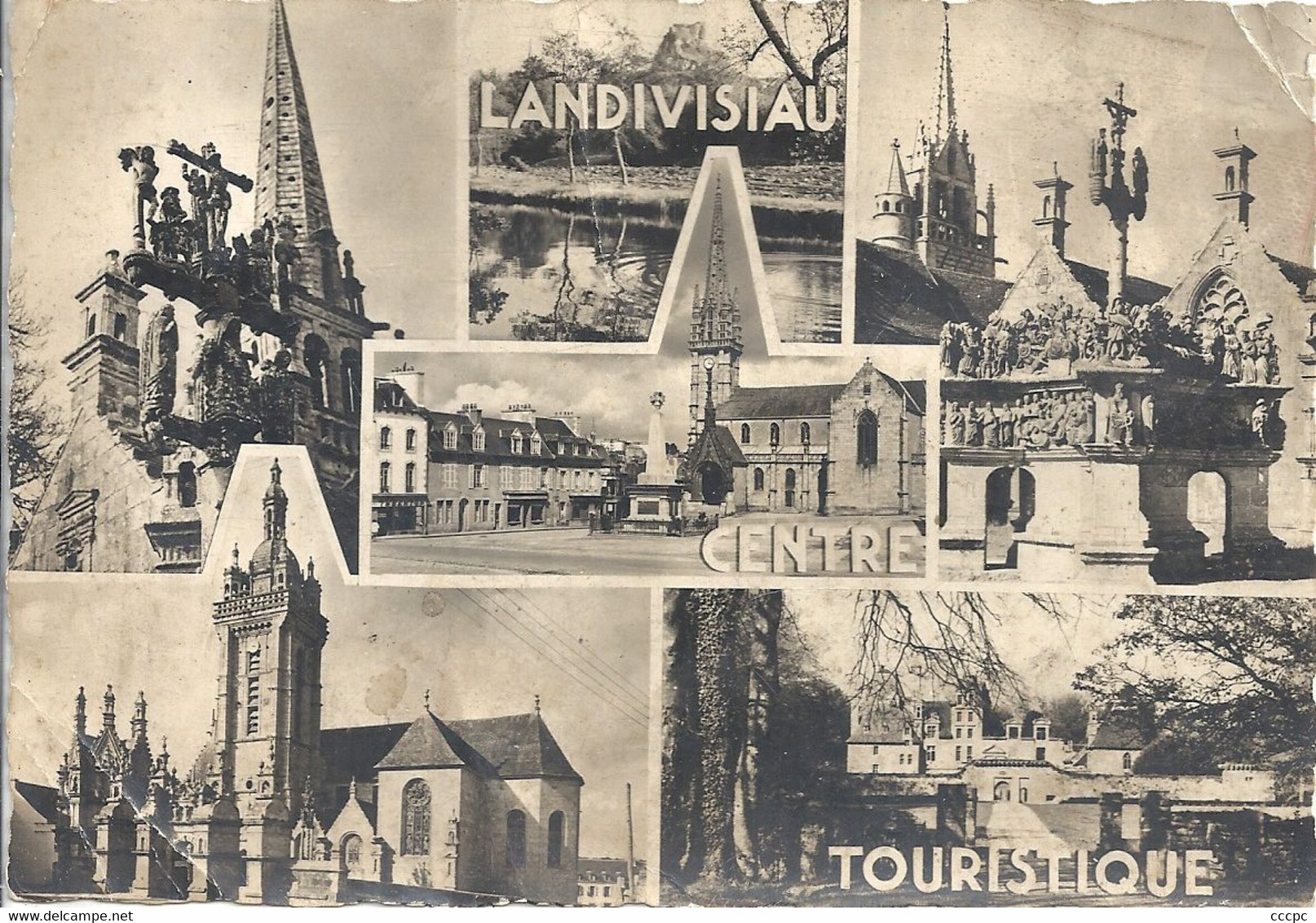 CPSM Landivisiau Centre touristique vues multiples