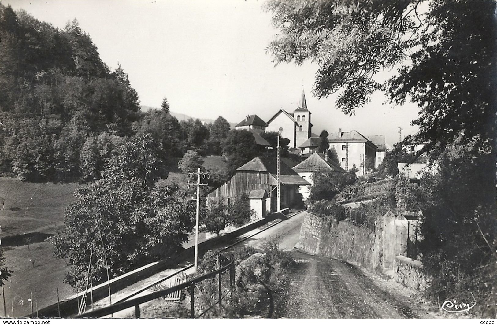 CPSM Le Chatelard Vallée des Bauges Route des Garins