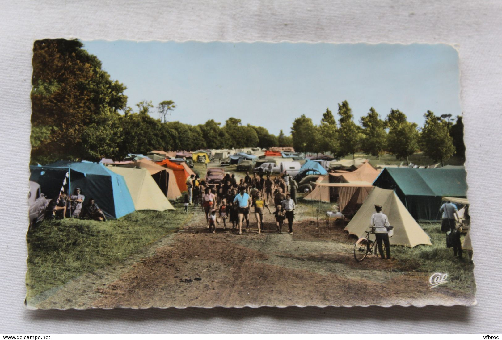 Cpsm, Luc sur mer, le camping communal, Calvados 14