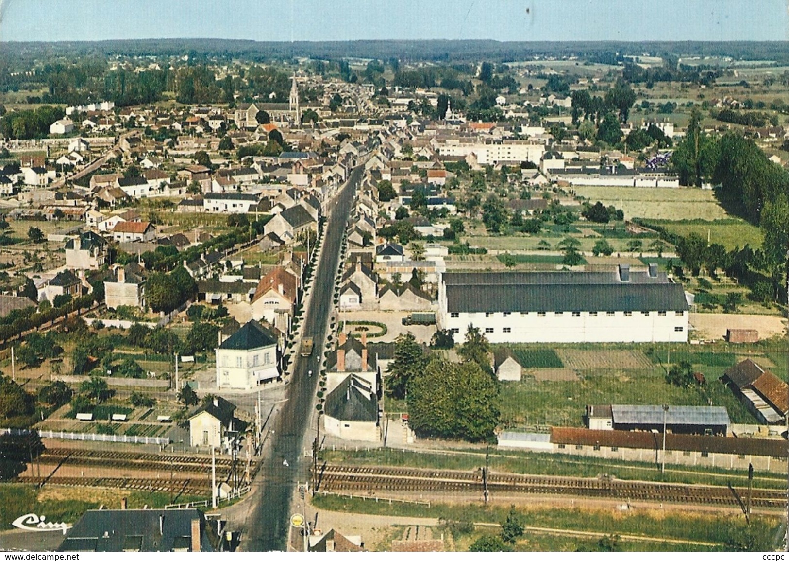 CPSM Mayet vue générale aérienne