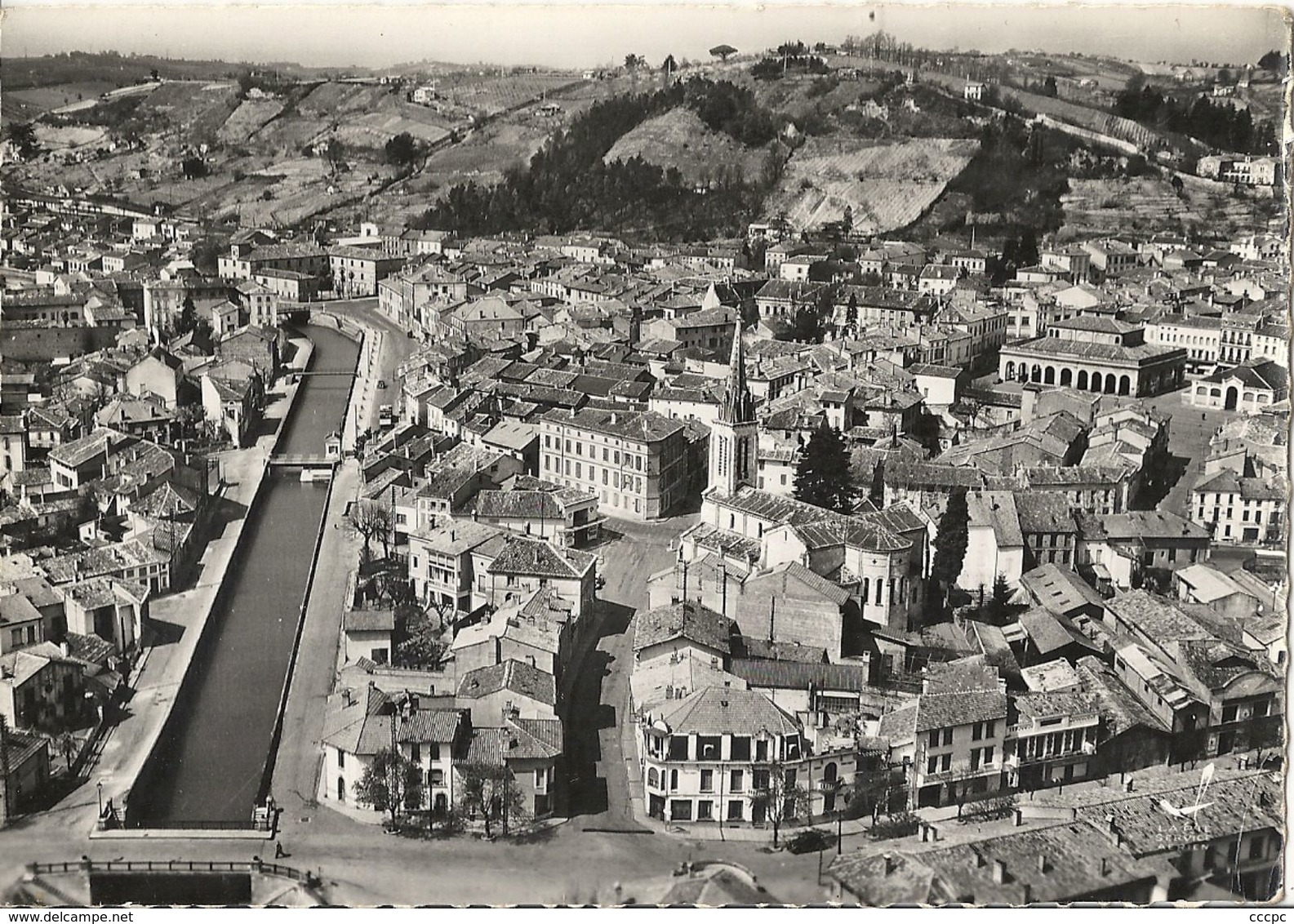 CPSM Moissac L'Eglise St-Jacques et le Canal