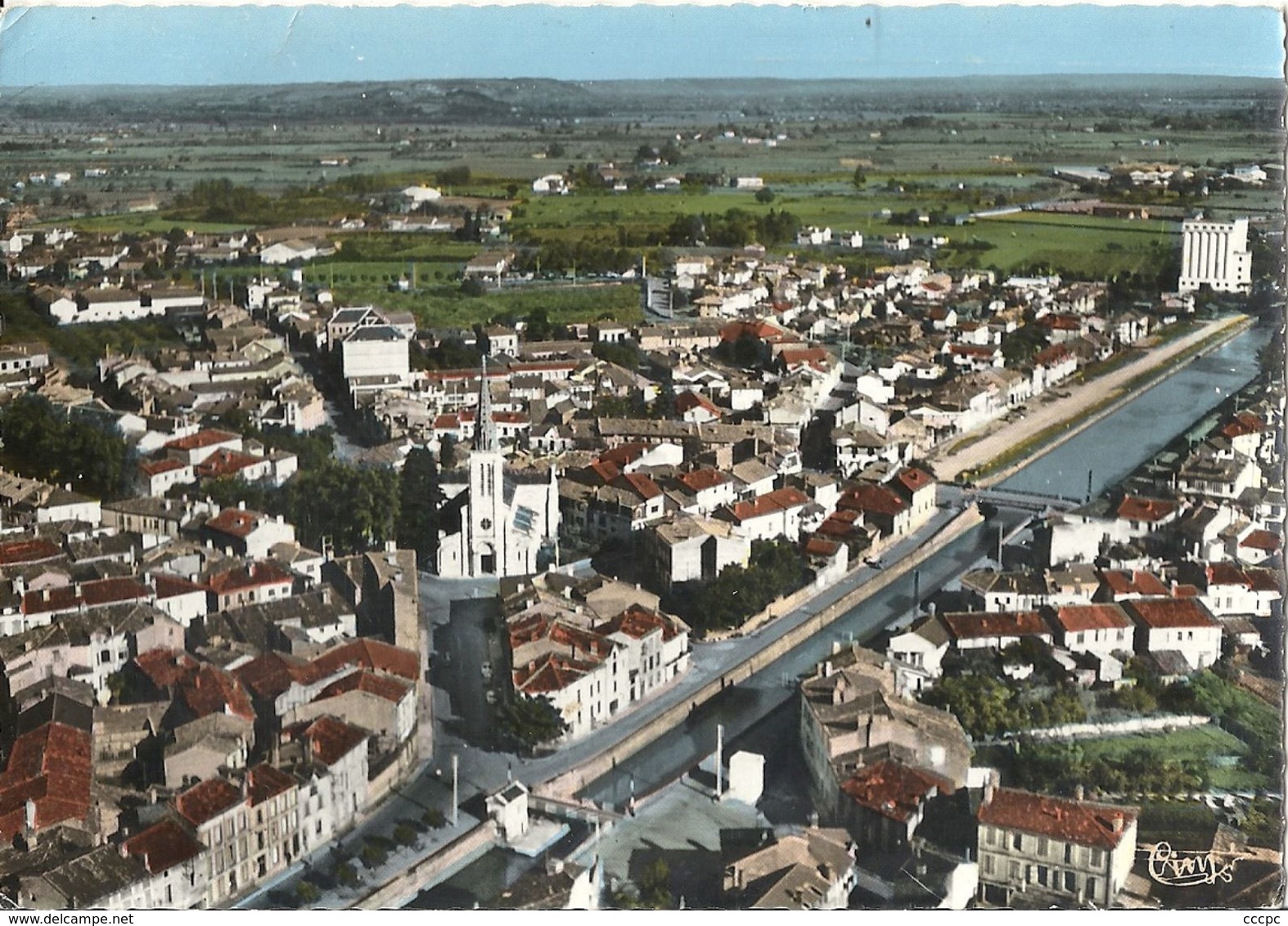 CPSM Moissac vue générale aérienne Eglise Saint-Jacques