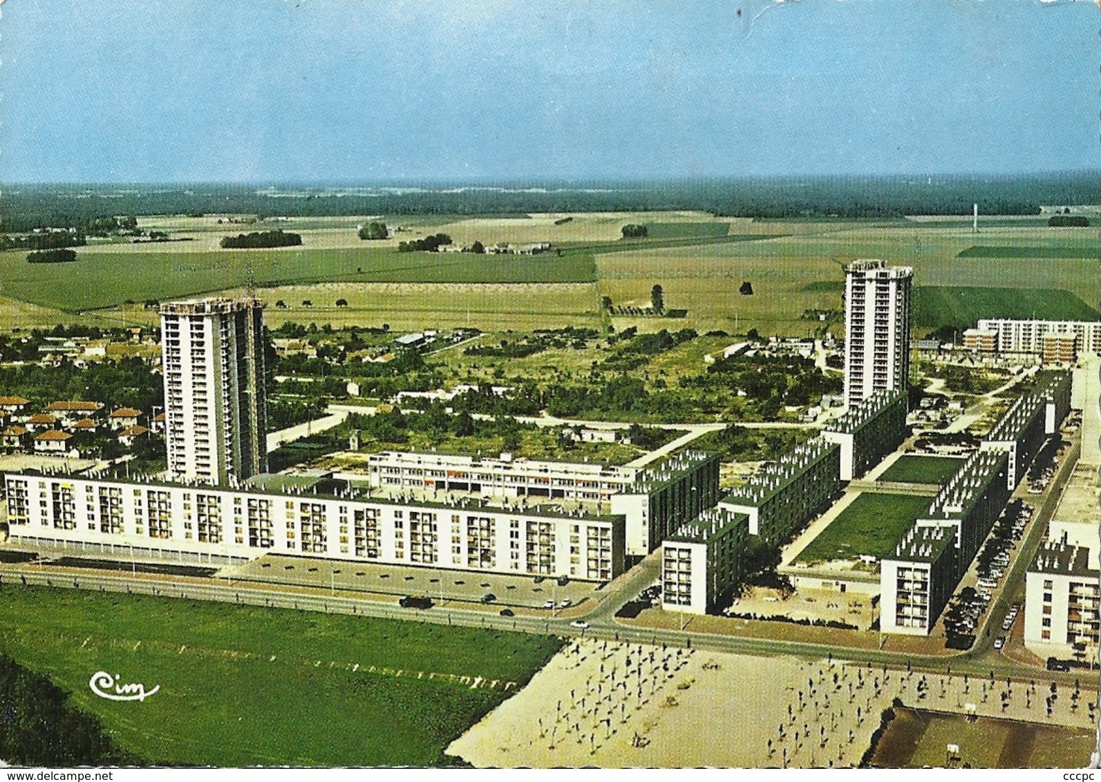 CPSM Montereau vue aérienne Surville