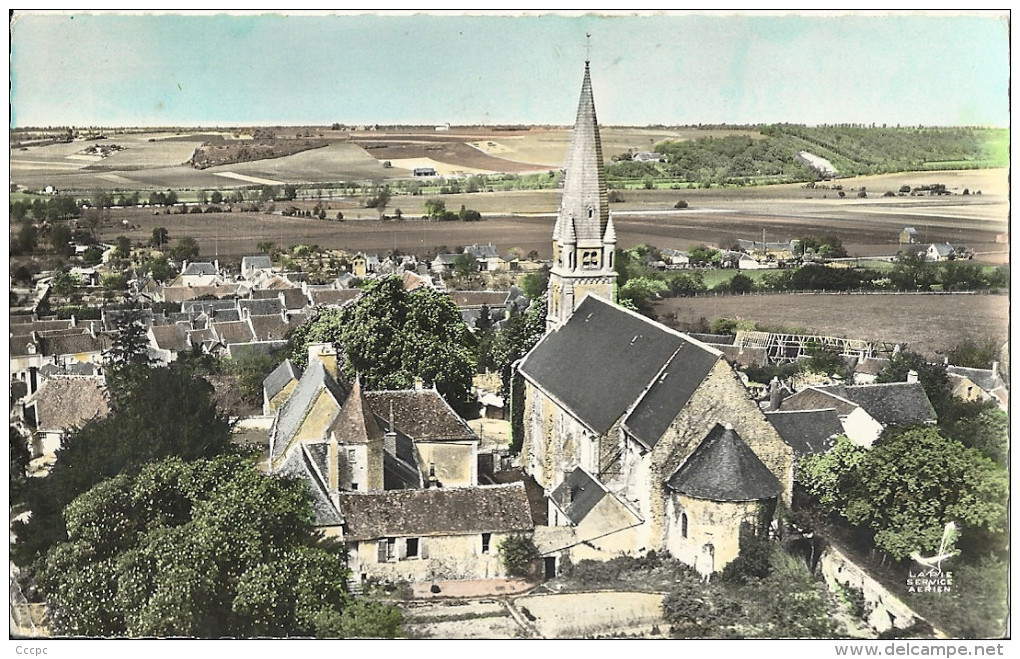 CPSM Morée - Vue aérienne - Eglise