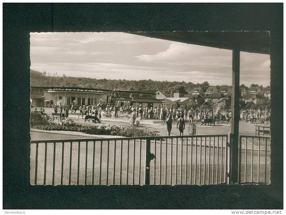 CPSM - Mühlacker - Städt Schwimmbad ( animée piscine dest. Wagner )