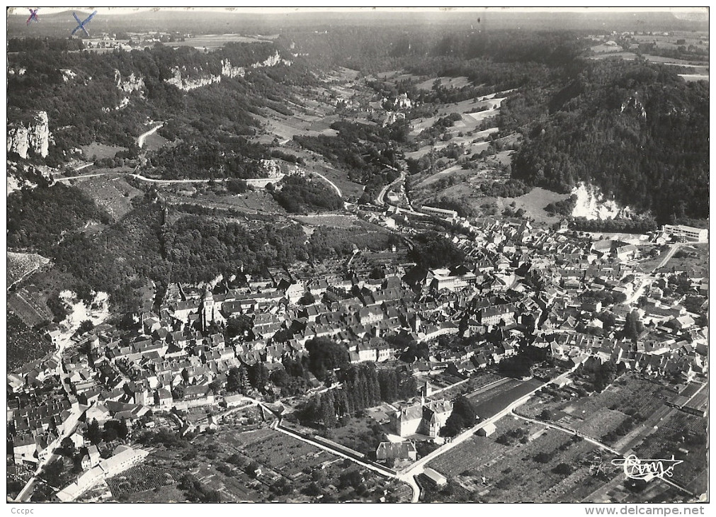 CPSM Poligny - vue aérienne