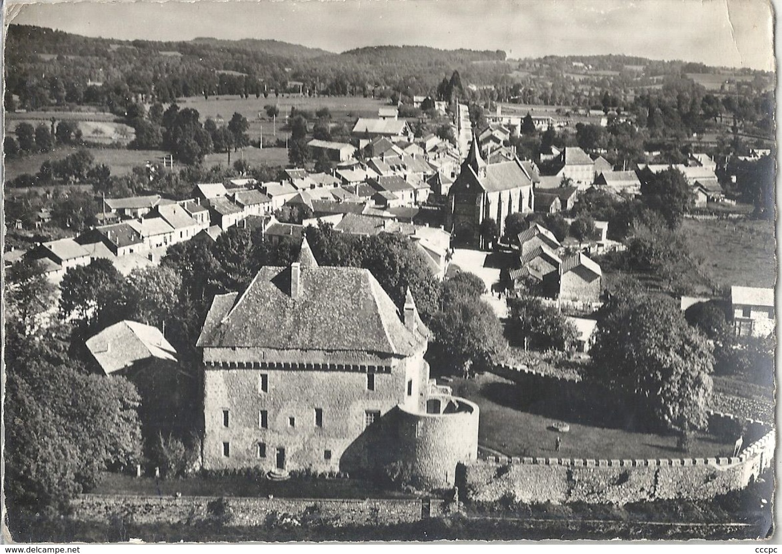 CPSM Pontarion vue aérienne Le Château