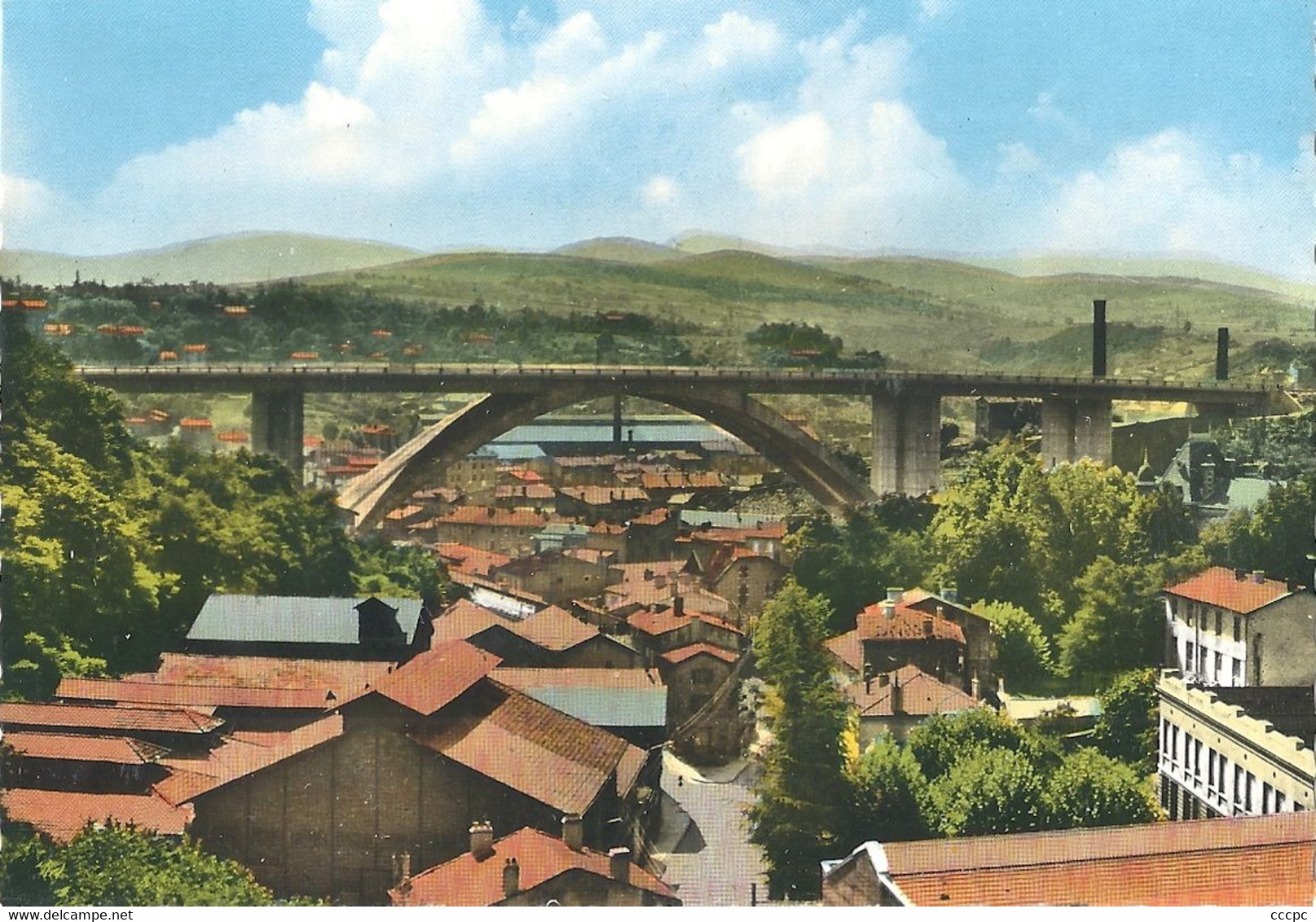 CPSM Rive-de-Gier Viaduc Autoroute Saint-Etienne