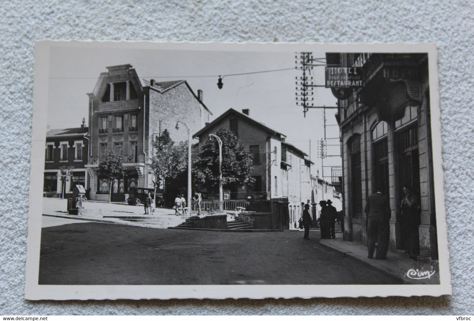 Cpsm, Saint Laurent de Chamousset, pace du Plâtre, Rhône 69