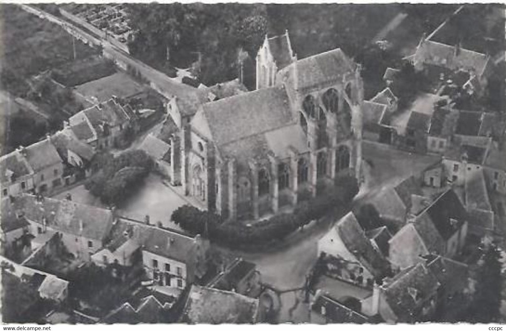 CPSM Saint-Sulpice de Favière L'église vue d'avion