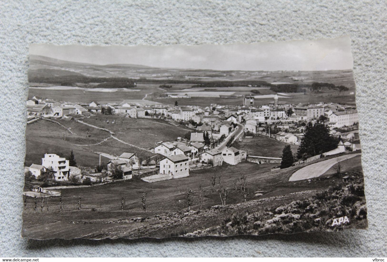 Cpsm, Saugues, vue générale, haute Loire 43