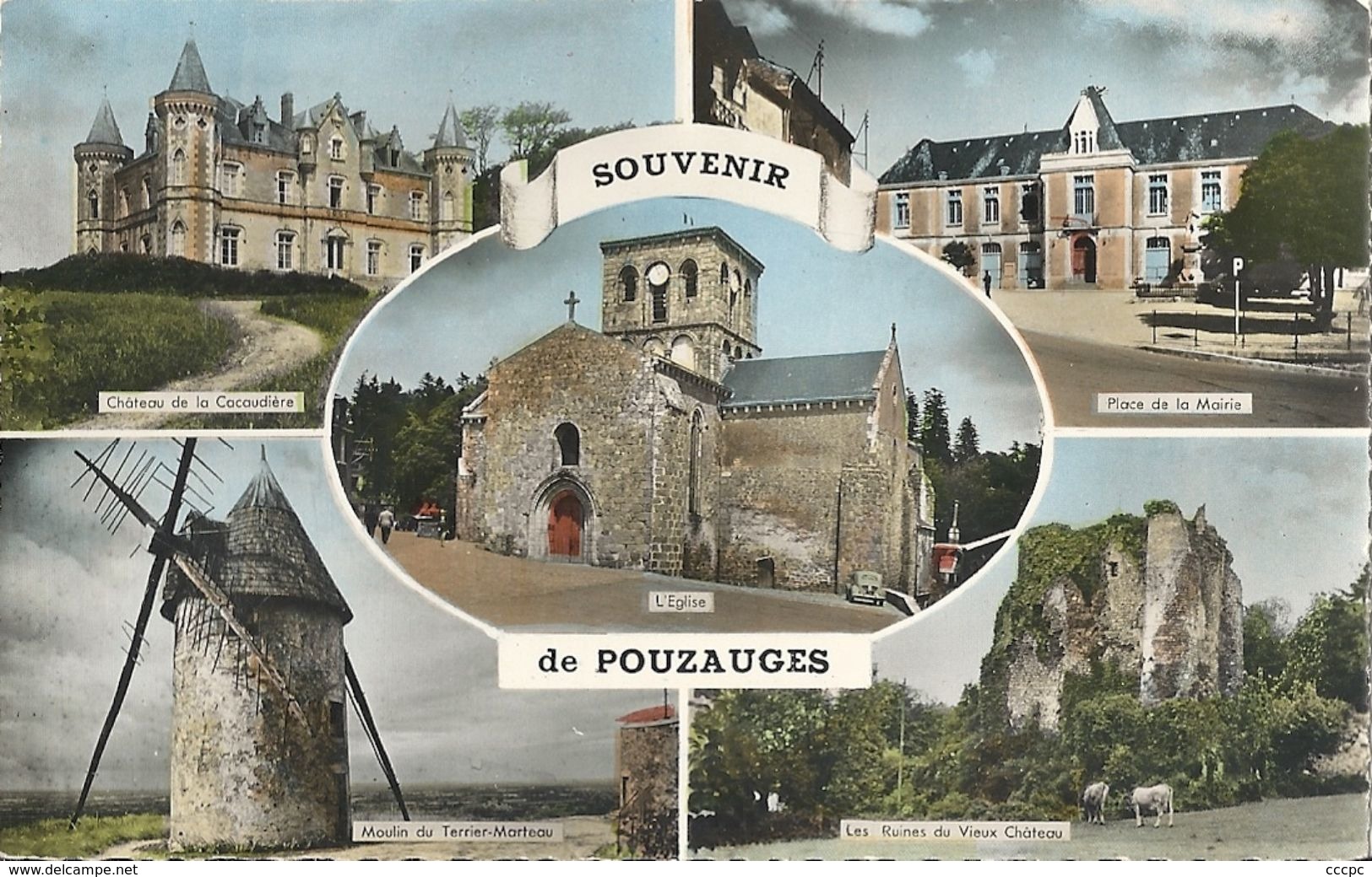 CPSM Souvenir de Pouzauges vues multiples