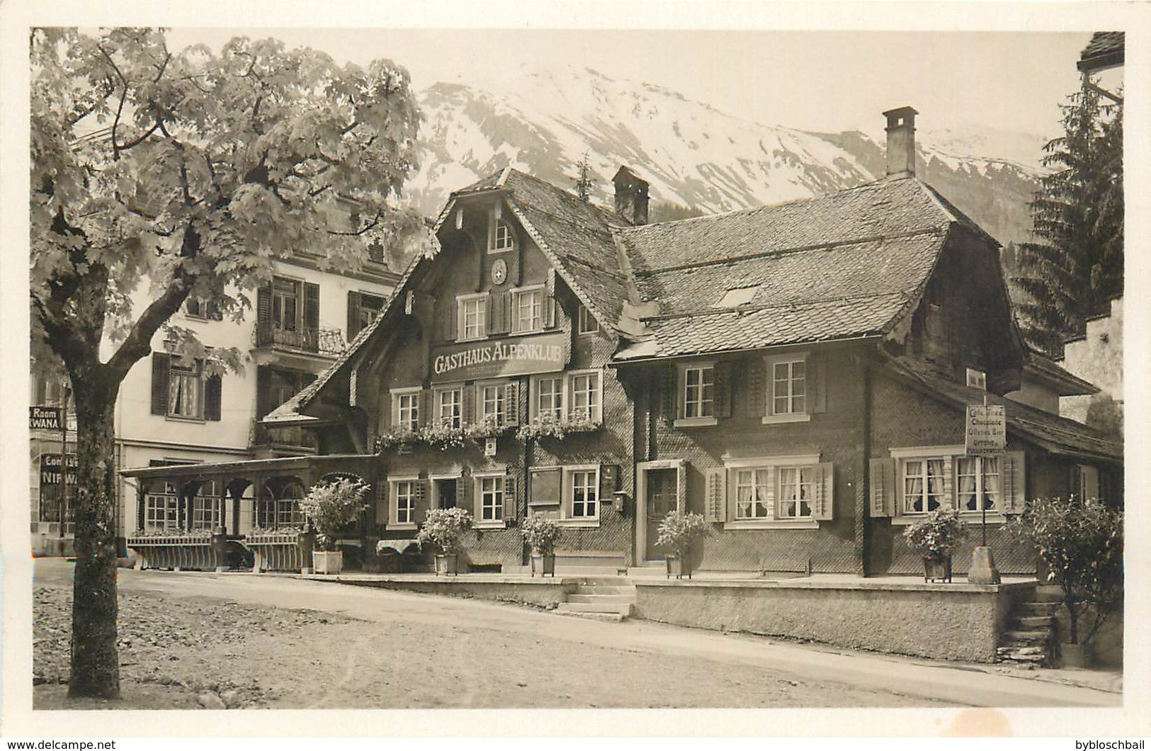 CPSM Suisse Canton d'Obwald Engelberg OW Gasthaus Alpenklub  Propr. Stutz Christen