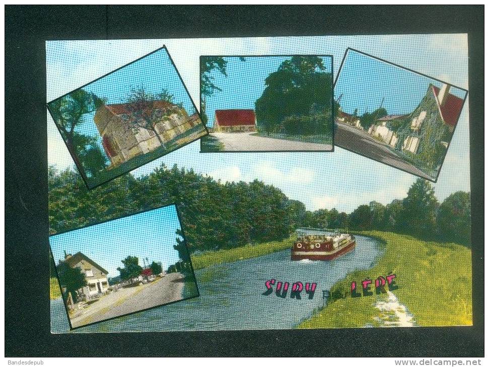 CPSM - Sury près Léré (18) - Multivues ( Canal péniche Ed. Nivernaises )