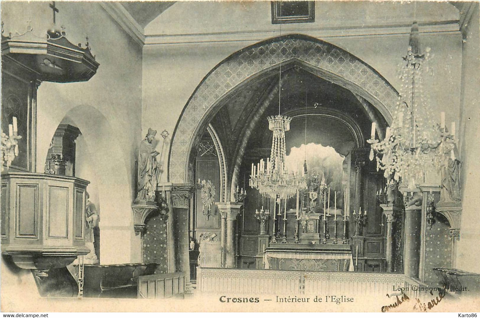 crosne * crosnes * intérieur de l'église du village