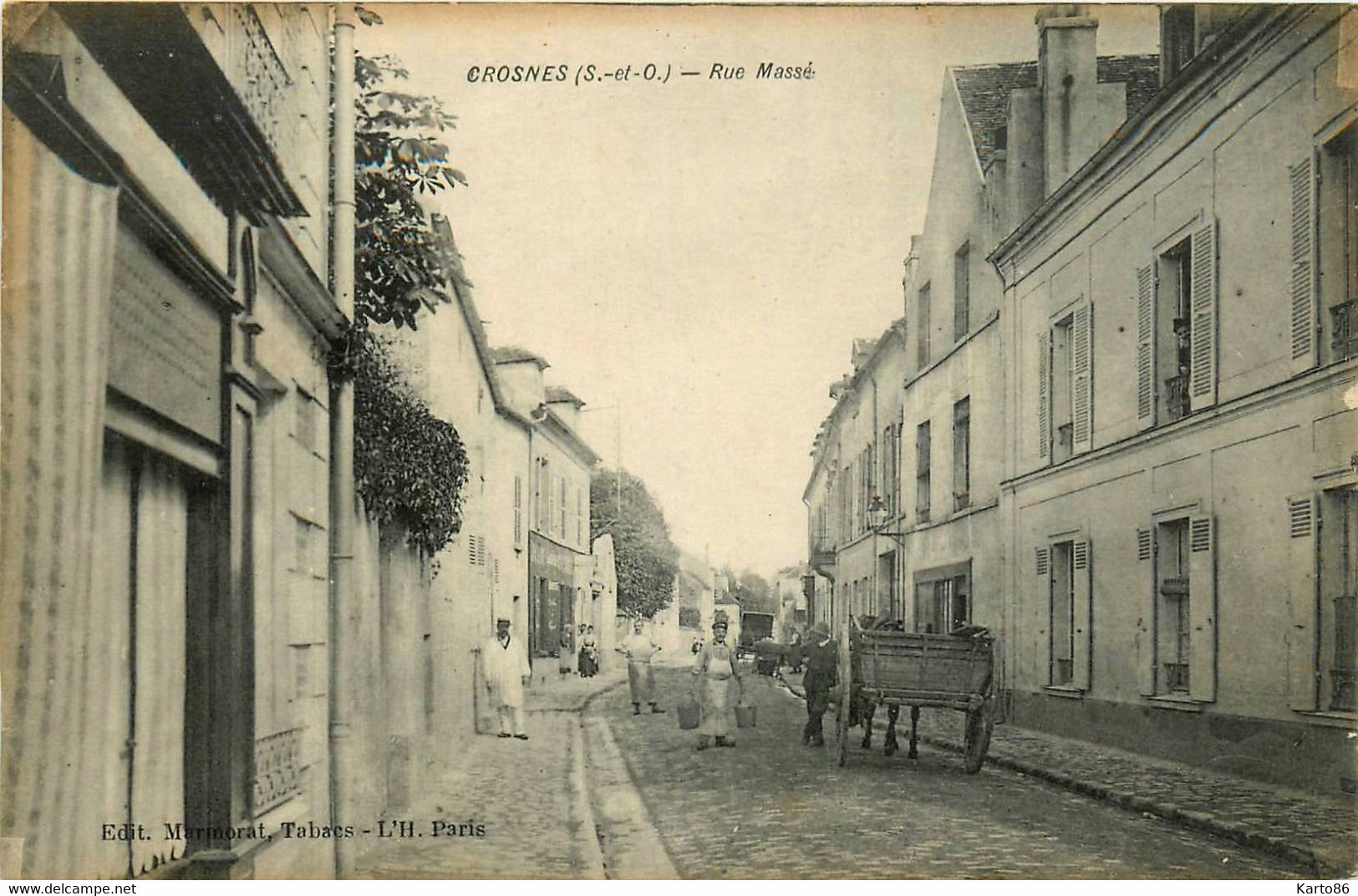 crosne * crosnes * la rue massé * attelage