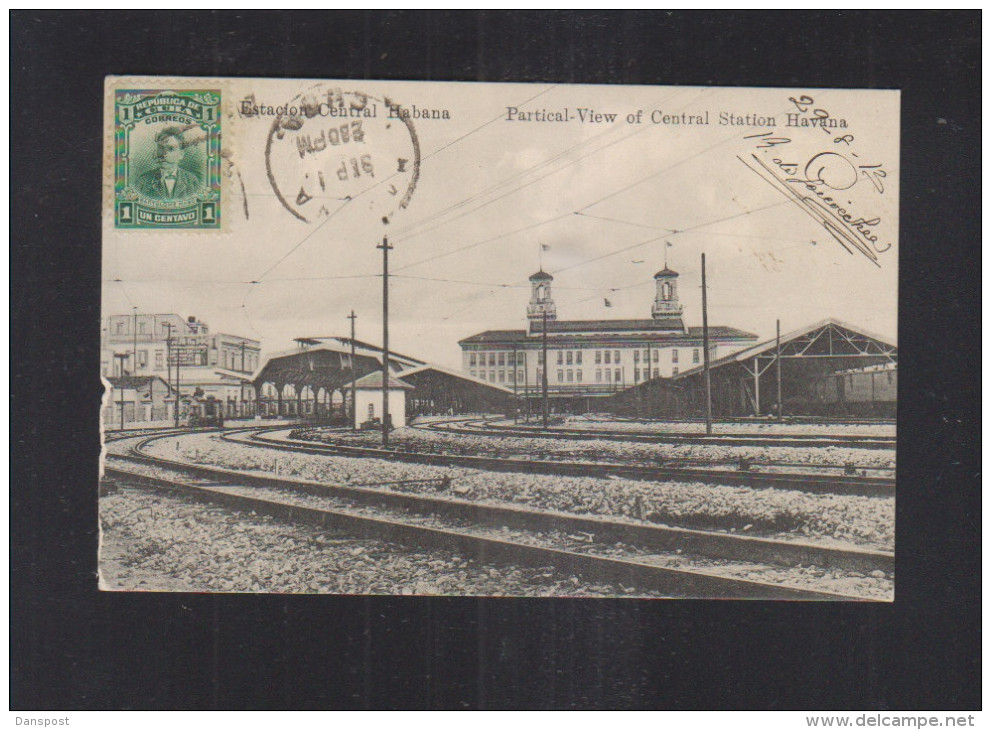 Cuba PPC Havana Central Railway Station 1913