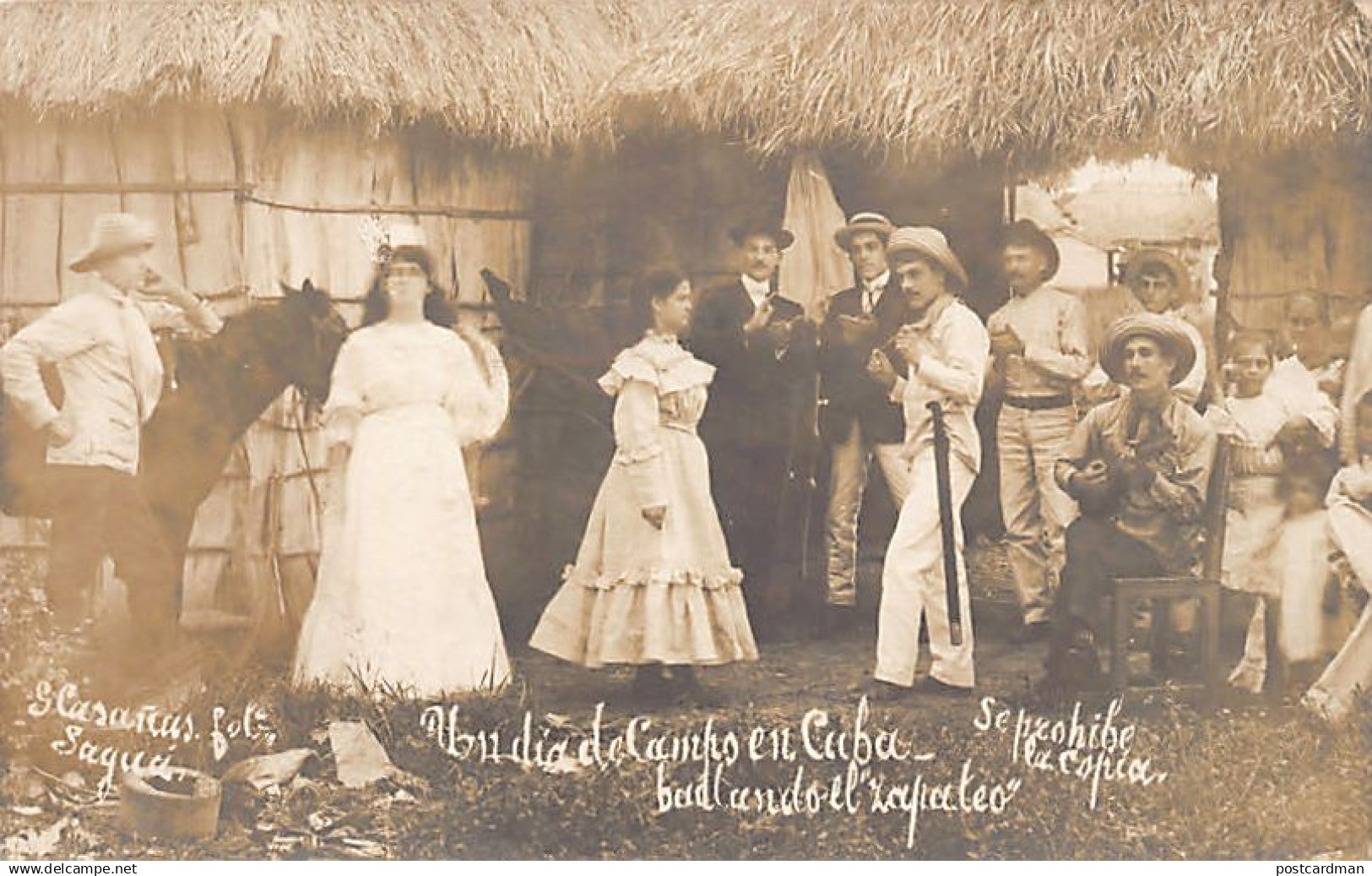 Cuba - Un dia de campo en Cuba bailando el Zapateo - FOTO Ed. S. Casañas en Sagua, Cuba