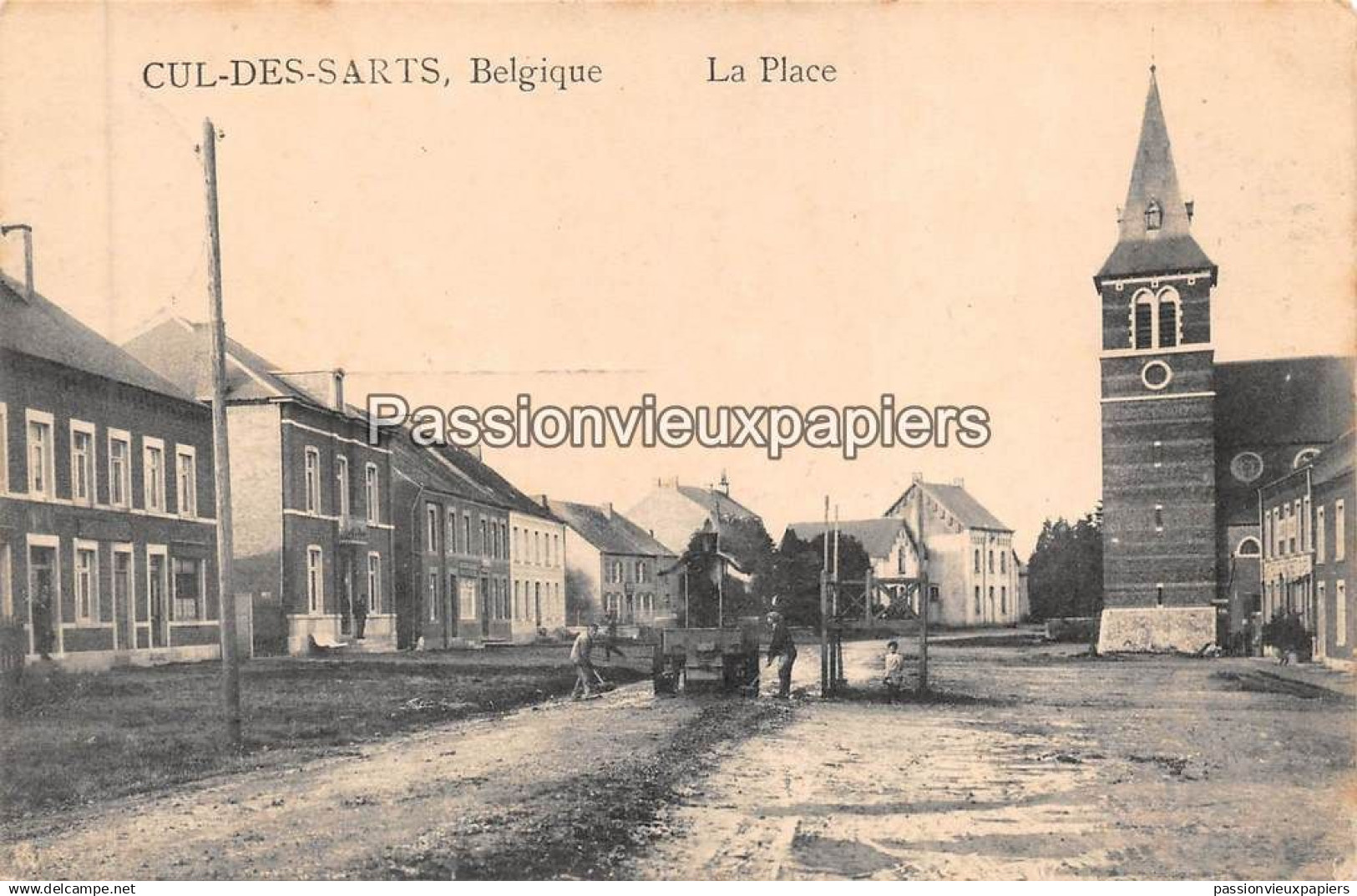 CUL DES SARTS  1916 LA PLACE (TRAVAUX ou NETTOYAGE)    (FELDPOST)