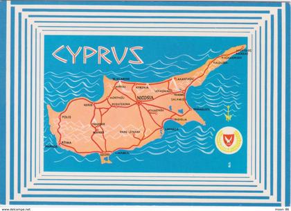 CHYPRE - CARTE GEOGRAPHIQUE