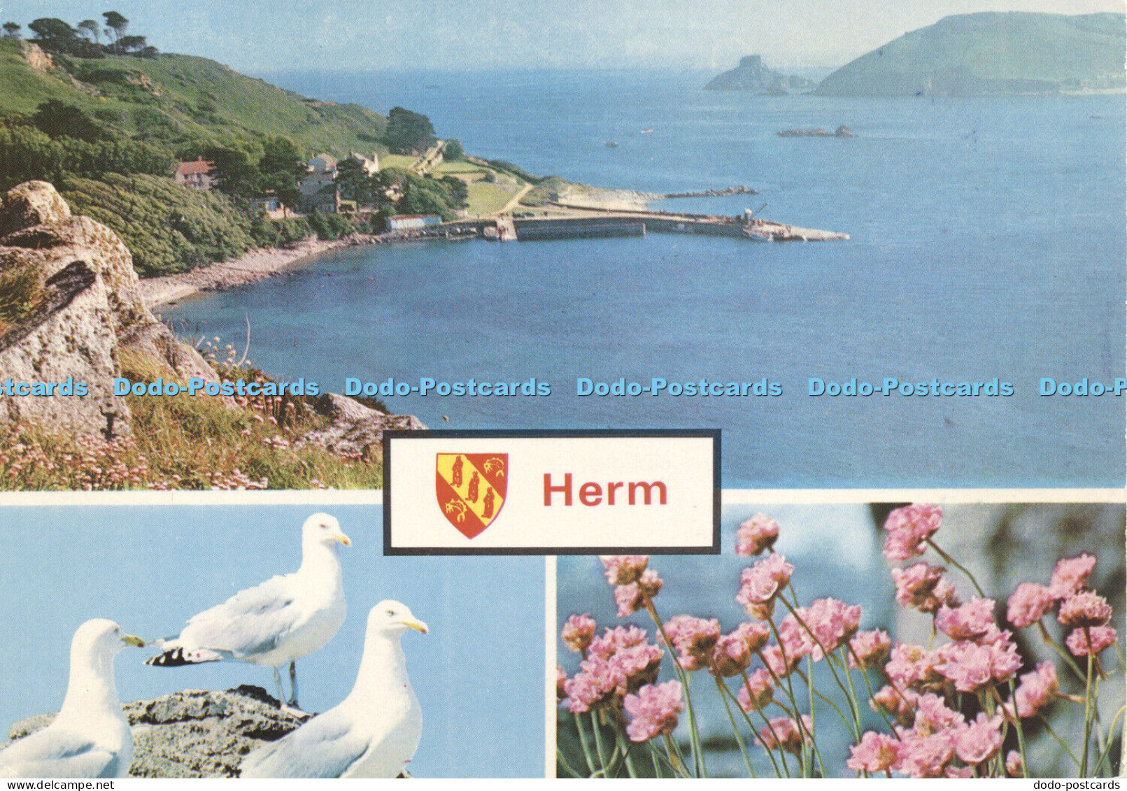 D003593 Herm. 1977 stamp. White house Hotel and Herm. Tenant of Herm. Jarrold