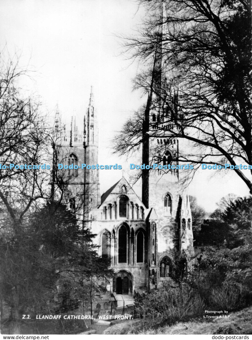 D007972 Llandaff Cathedral. West Front. Travers. 1961