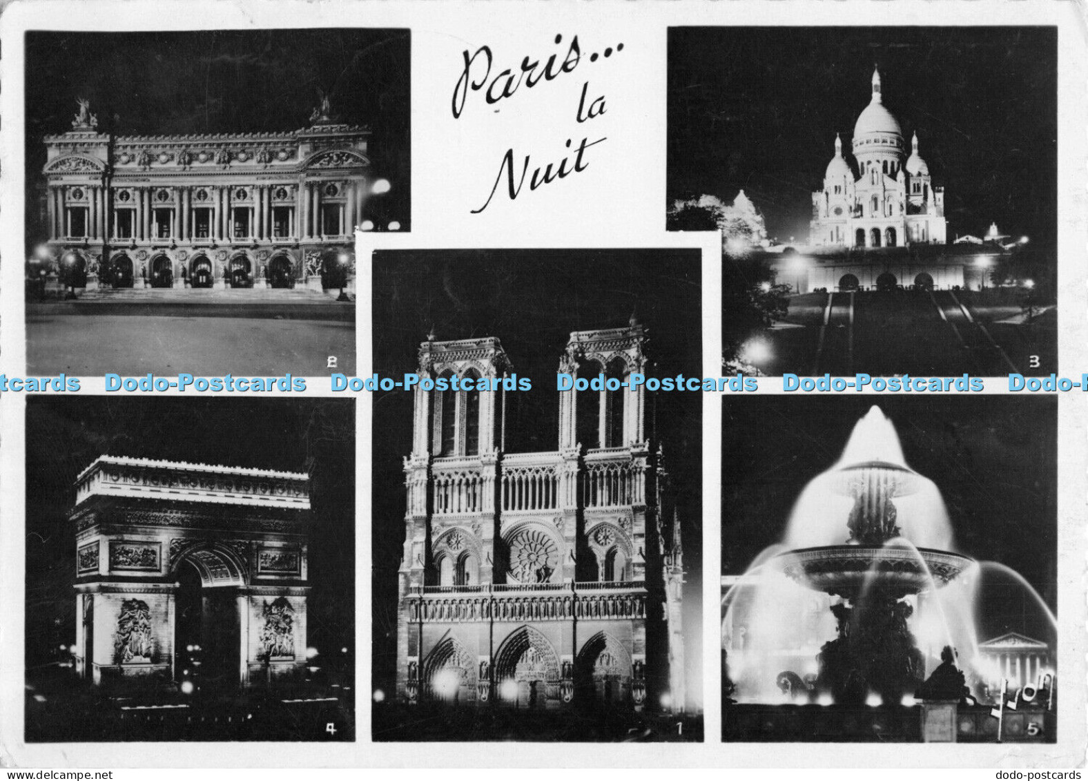 D008158 Paris la Nuit. Yvon. 1953. Multi View